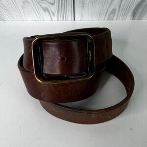 Duluth Trading Co Brown Leather Work Belt - Made in USA - Men's Size 48
